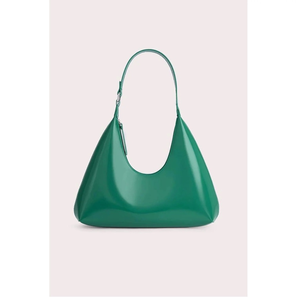 By Far Amber Large Shoulder Bag – Green Leather